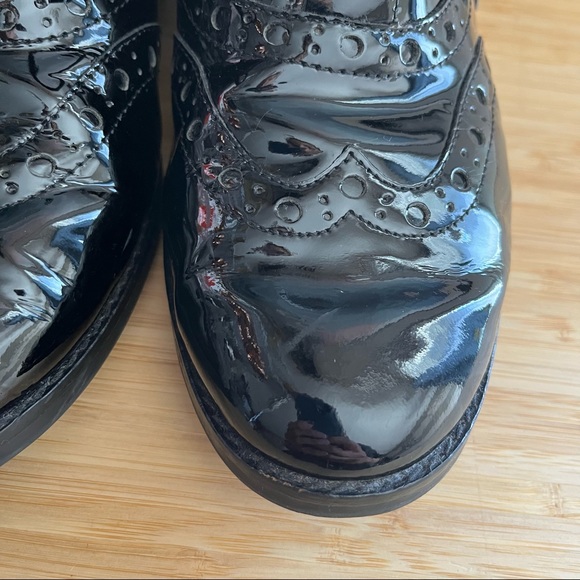 VIONIC HADLEY OXFORD Black Patent Shiny Dress Shoes Wingtip ORTHAHEEL - Picture 5 of 14